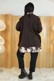 Oris 2 in 1 Pocketed Shirt Sweatshirt Barocco Chocolate